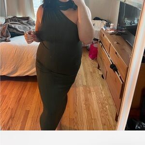 ASOS DESIGN OLIVE DRESS